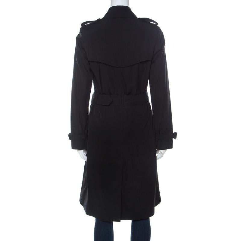 A coat to wear and treasure for years is this one in back. It is made from quality fabrics and designed in a double-breasted style. The trench coat is not just well-tailored or appealing, it is also stylish and comfortable.

Includes: The Luxury
