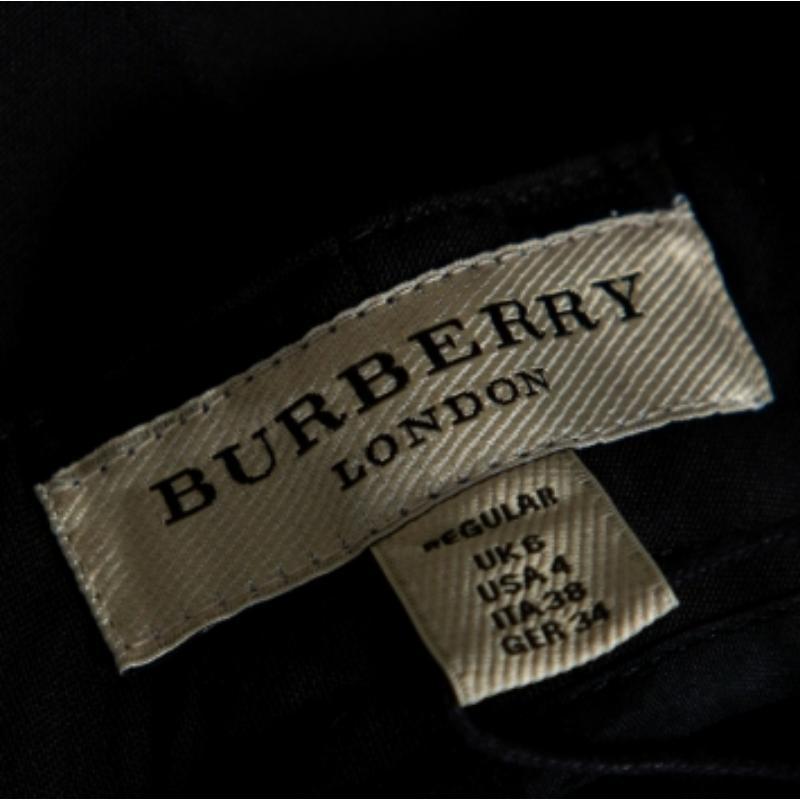 De las mujeres Burberry London Pantalones a medida de mezcla de lana negra S en venta