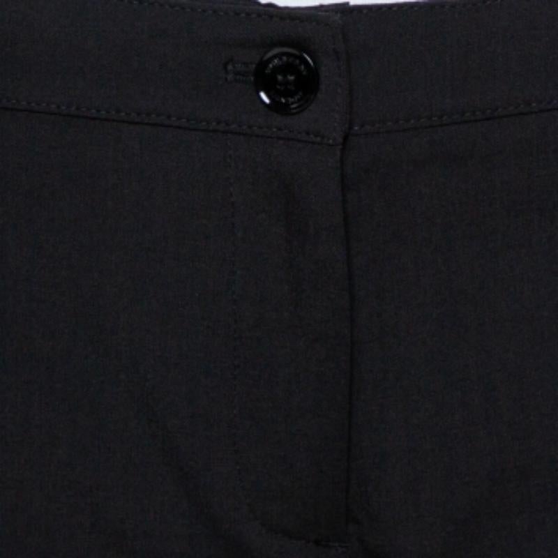 Burberry London Black Wool Blend Tailored Trousers S For Sale 2