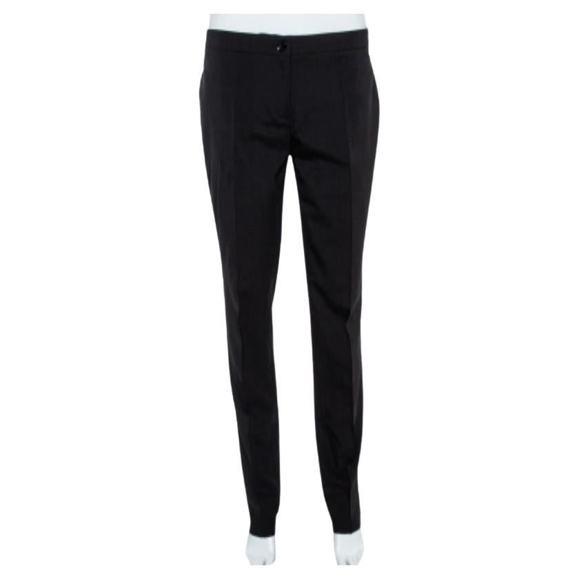 Burberry London Black Wool Blend Tailored Trousers S For Sale