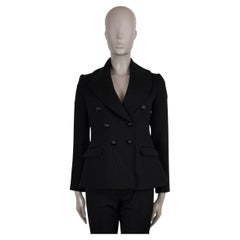 BURBERRY LONDON schwarzer Wollfilz PEA COAT Jacke UK 4 XXS