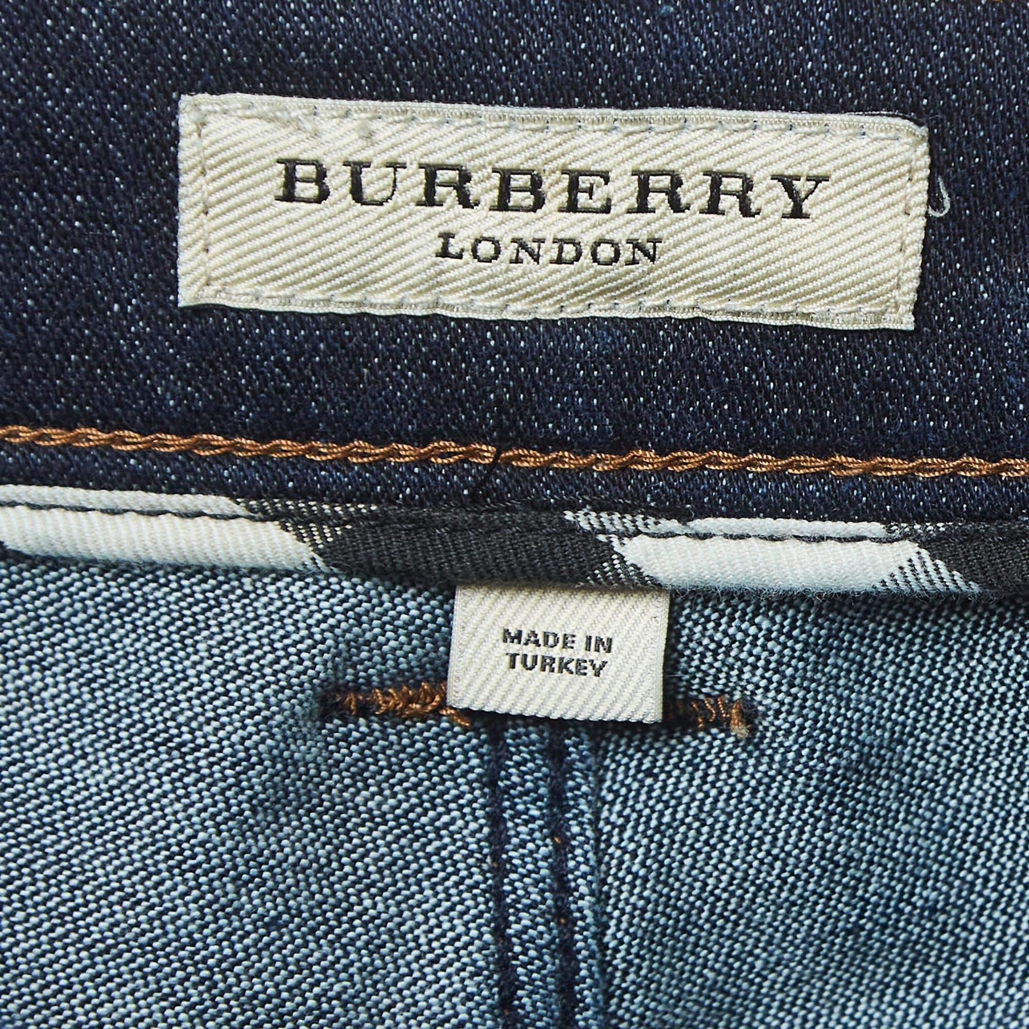 De las mujeres Burberry London Vaqueros pitillo azules S Cintura 26 en venta