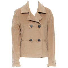 BURBERRY LONDON - Veste à double boutonnage en laine et cachemire beige camel US10