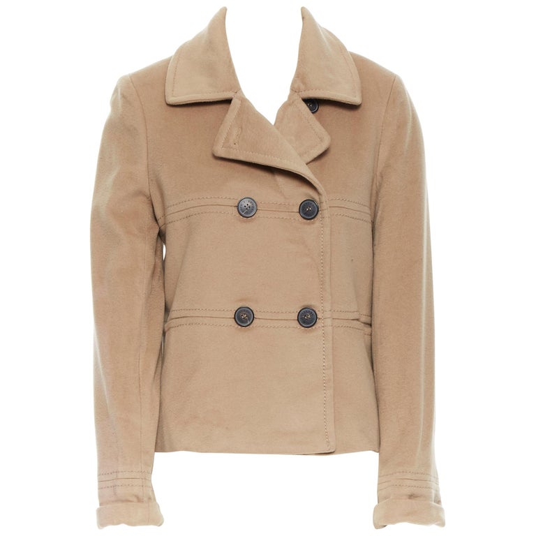 BURBERRY LONDON camel beige wool cashmere blend double breasted jacket US10  For Sale at 1stDibs | burberry jacket, burberry quilted jacket, burberry  cufflinks