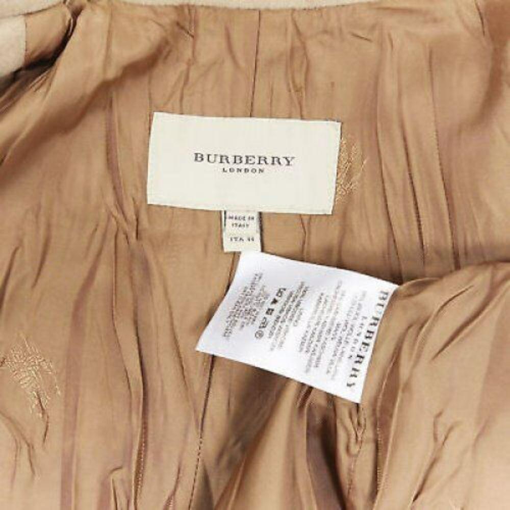 BURBERRY LONDON camel beige wool cashmere blend double breasted jacket US10 L 6