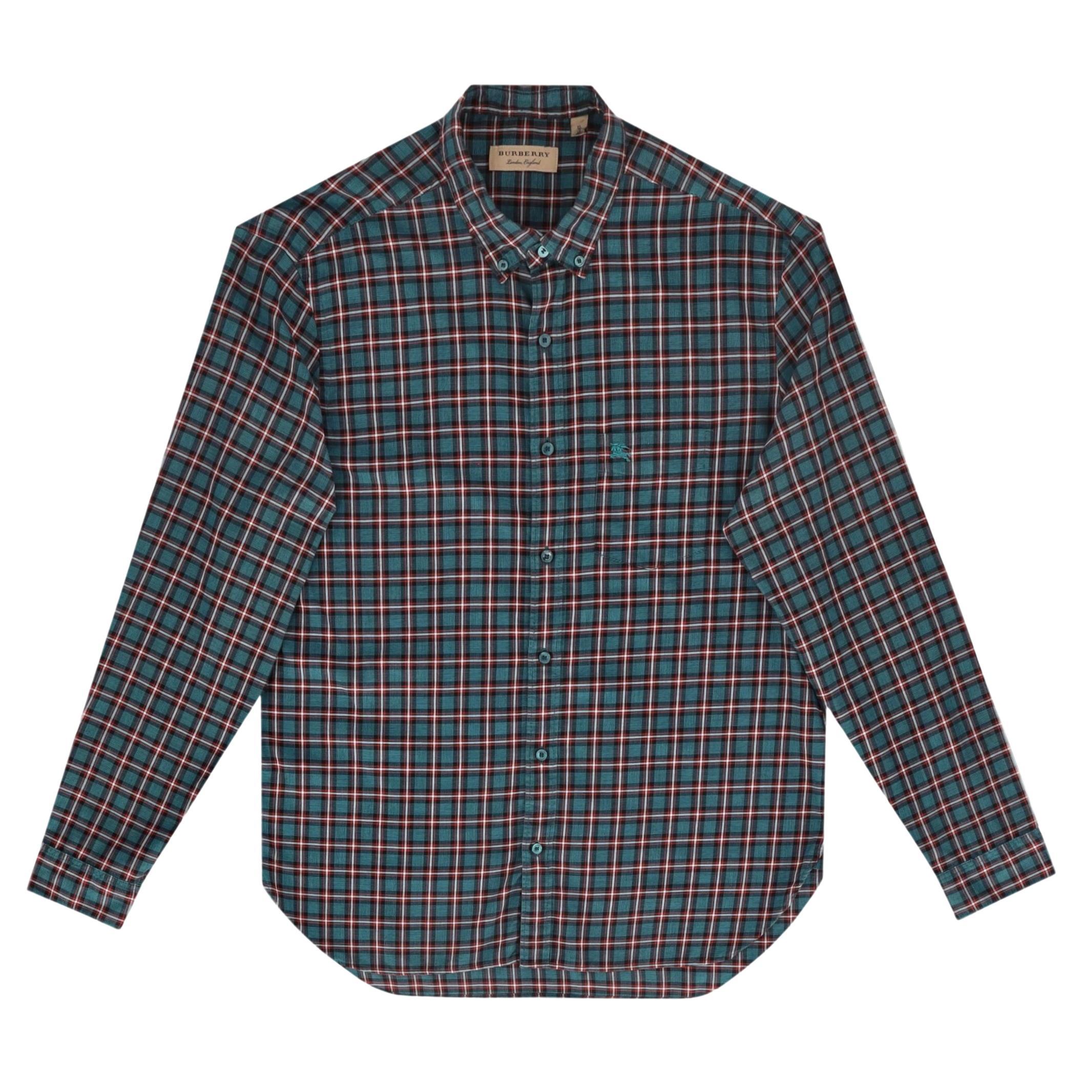 Burberry London Kariertes Baumwollhemd im Angebot