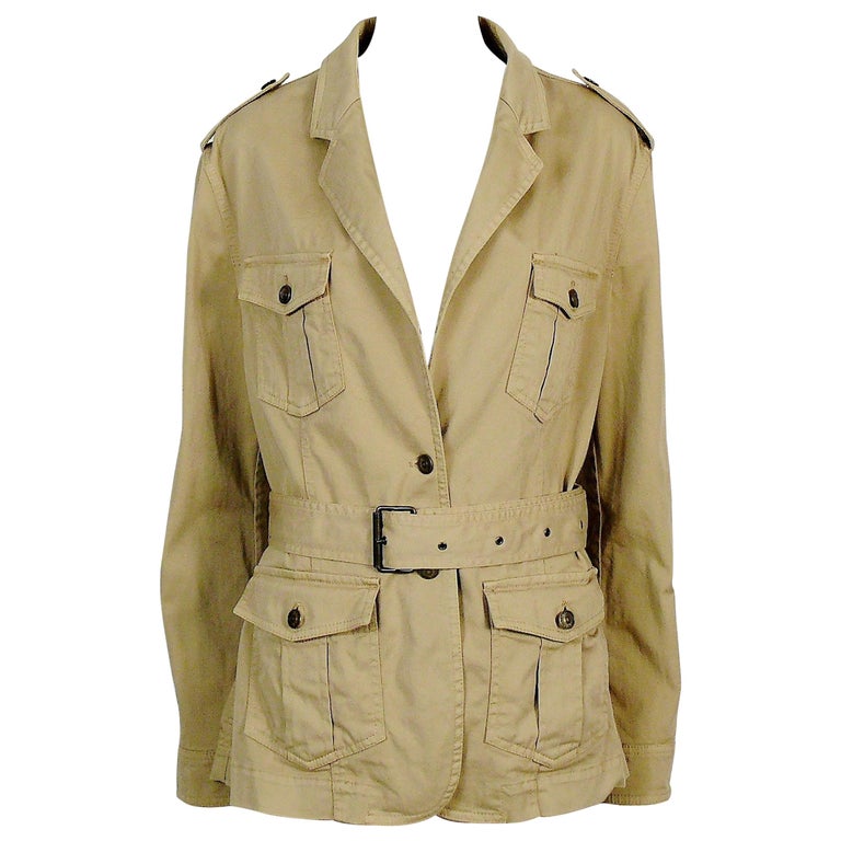Burberry London Cotton Safari Jacket US Size 14 For Sale at 1stDibs |  burberry safari jacket, burberry london coat