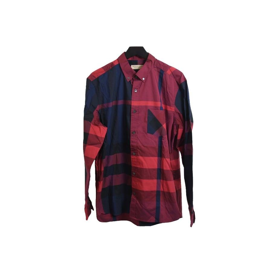 Burberry London England Checker Shirt Bright Red For Sale at 1stDibs | burberry  england top, burberry london england shirt