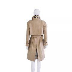 Burberry London Fashion Women's Trench Coat Beige Pre-owned Size 2