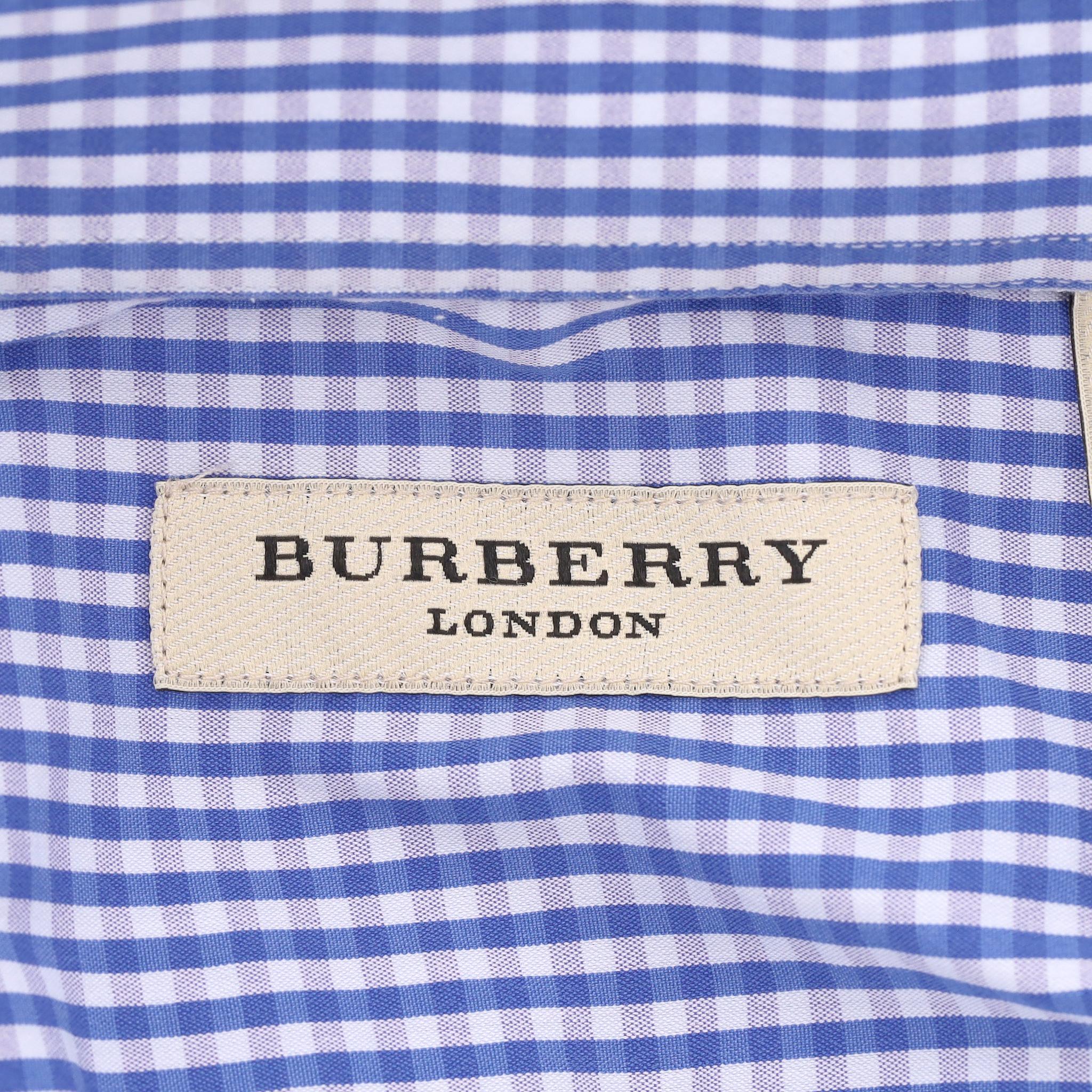 Camicia in cotone a quadri Burberry London in vendita 2