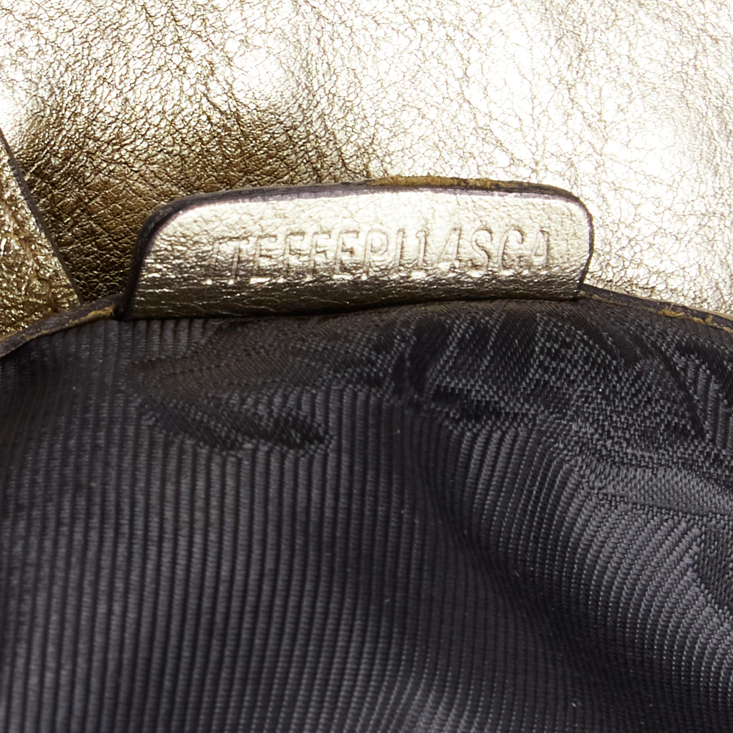BURBERRY LONDON gold woven textured leather belted large top handle tote bag 6