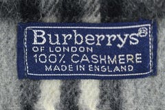 Burberry London Grey Nova Check Cashmere 7buj1026 Scarf/Wrap