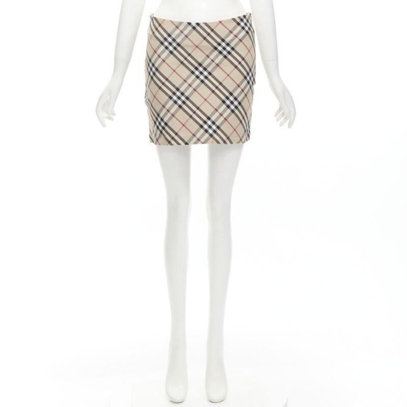 BURBERRY LONDON House Check brown signature mini skirt UK6 US4 S For Sale 6