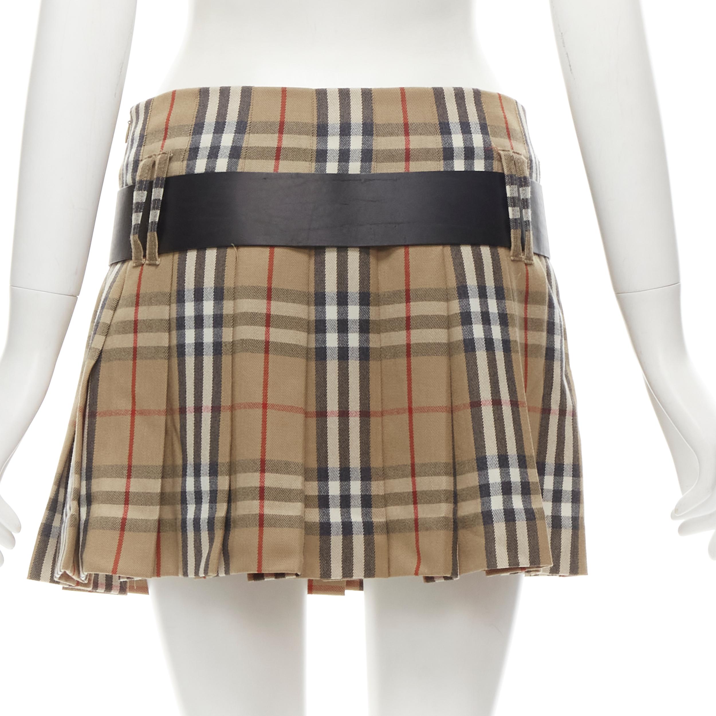 burberry nova check mini skirt