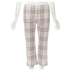 BURBERRY LONDON House Check pink cropped pants Y2K  UK6 US4