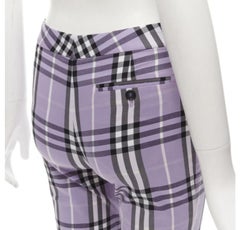 BURBERRY LONDON House Check purple cropped pants Y2K S
