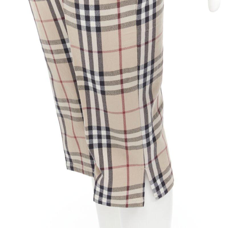 BURBERRY LONDON House Karierte braune Hose mit Gürtelausschnitt UK6 US4 S im Angebot 3