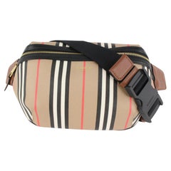 Burberry London Icon Stripe Nova Check Sonny Bum Bag Fanny Pack Taille Beutel 