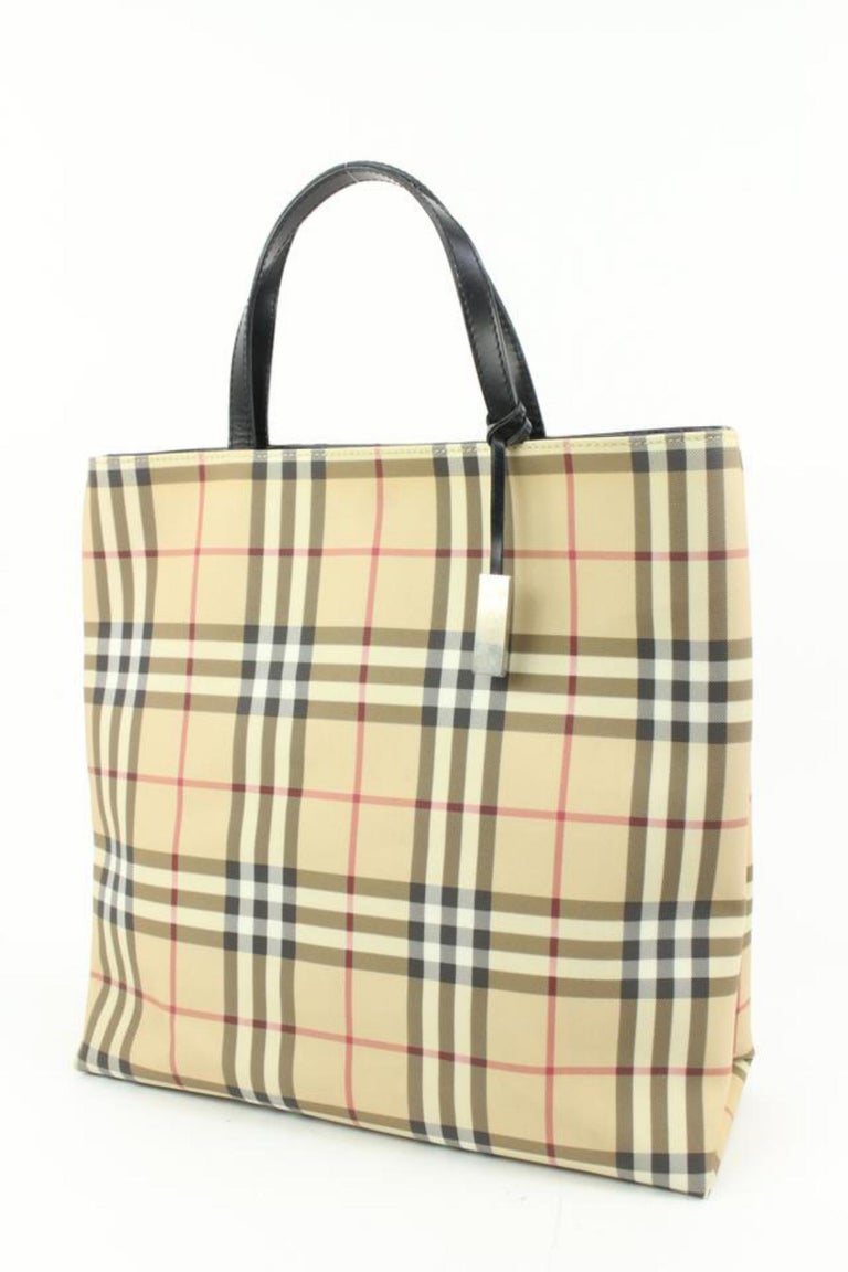 Burberry London Large Beige Nova Check Coated Canvas Shopper Tote Upcycle  Ready at 1stDibs | burberry tote canvas, shopper check, burberry fabric