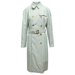 Burberry London Light Grey Belted Trench Coat