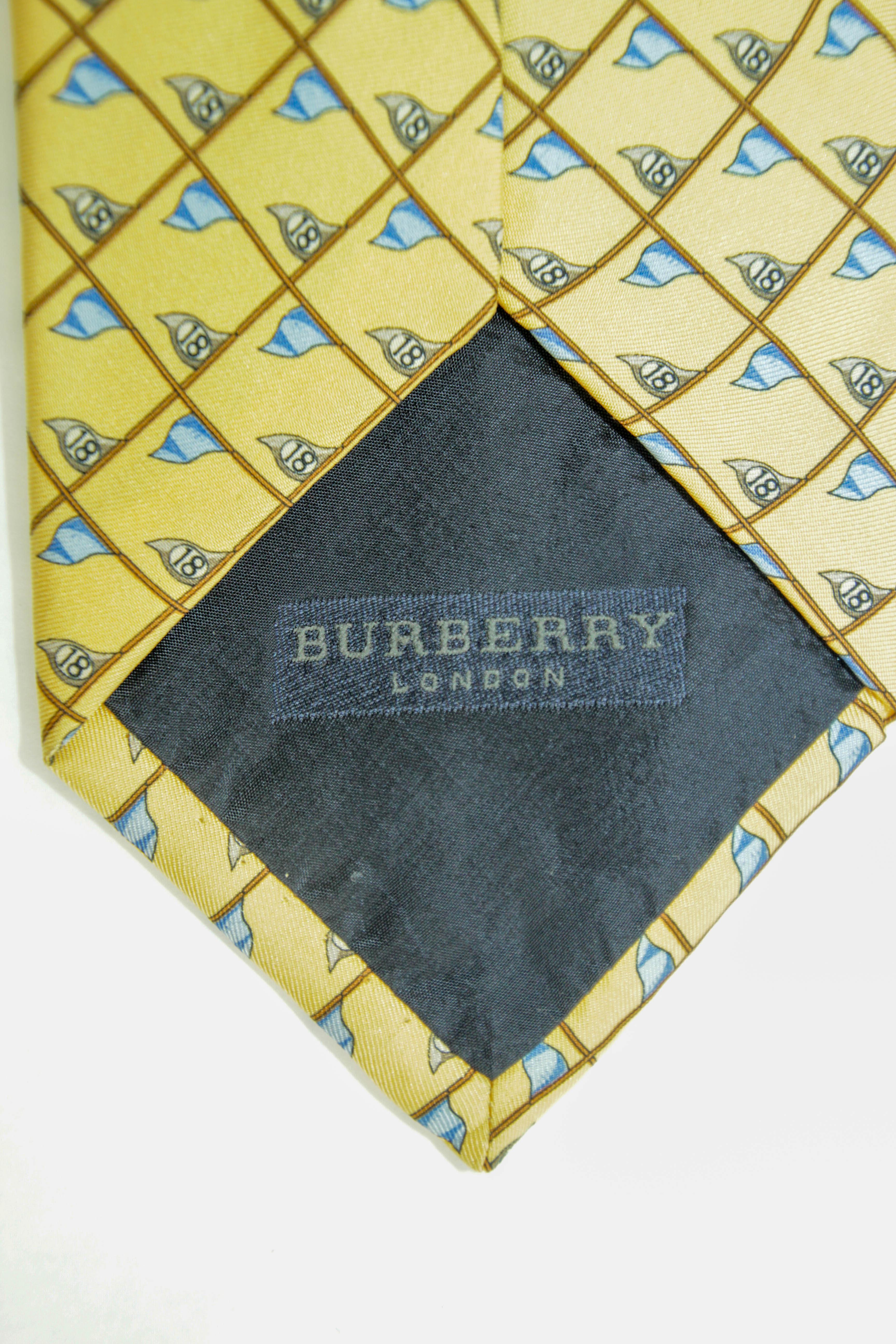 Burberry London Limited Edition Silk Tie For Sale 5