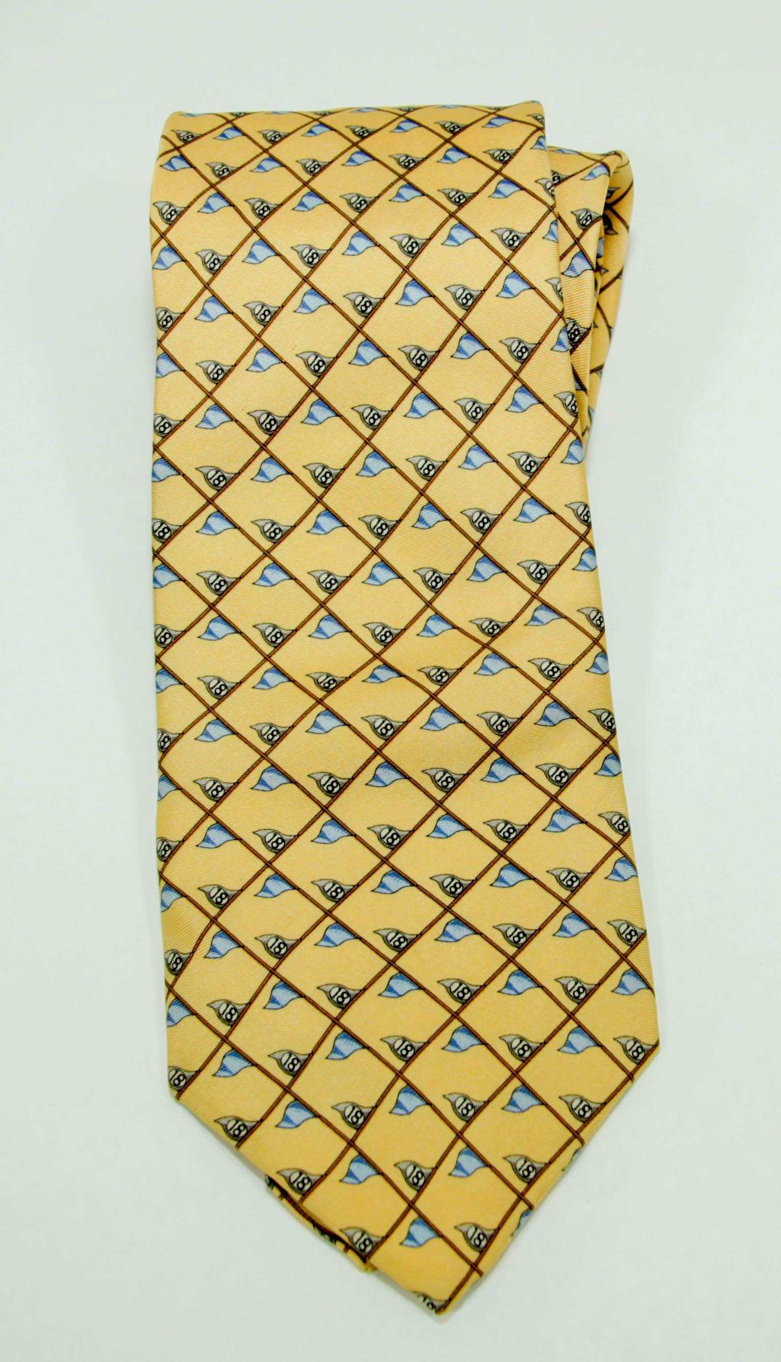 Beige Burberry London Limited Edition Silk Tie For Sale