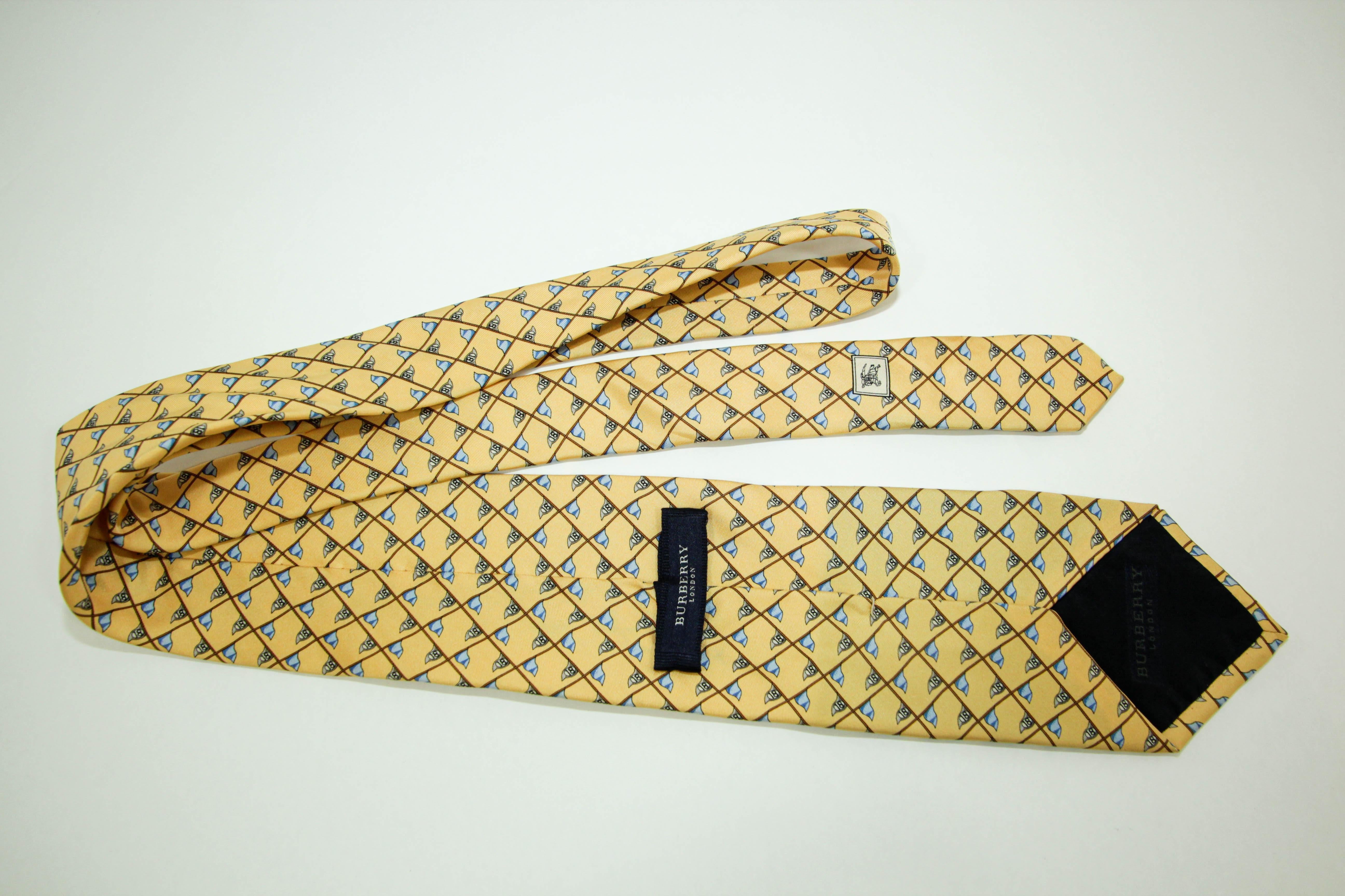 Burberry London Limited Edition Silk Tie For Sale 1