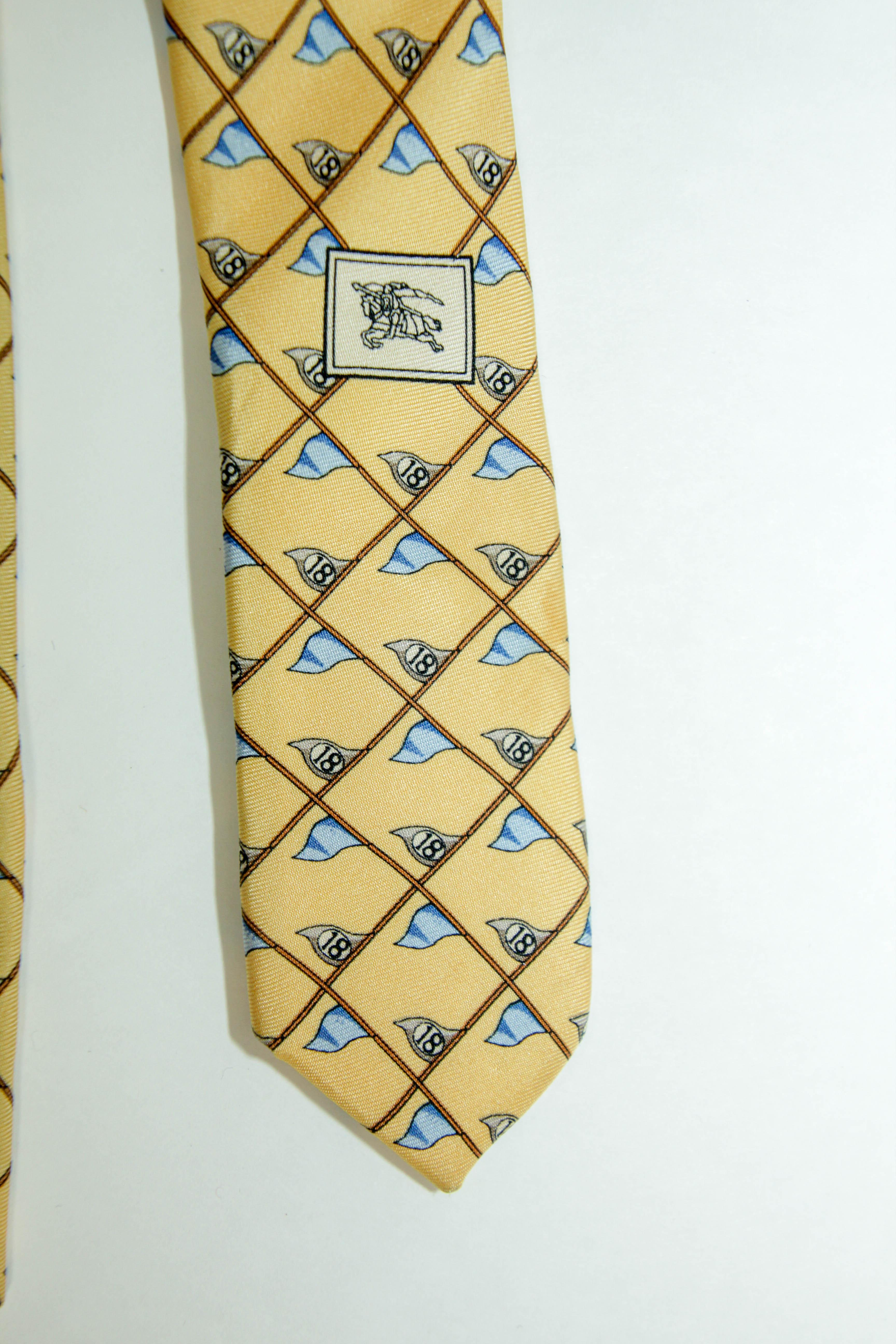 Burberry London Limited Edition Silk Tie For Sale 2