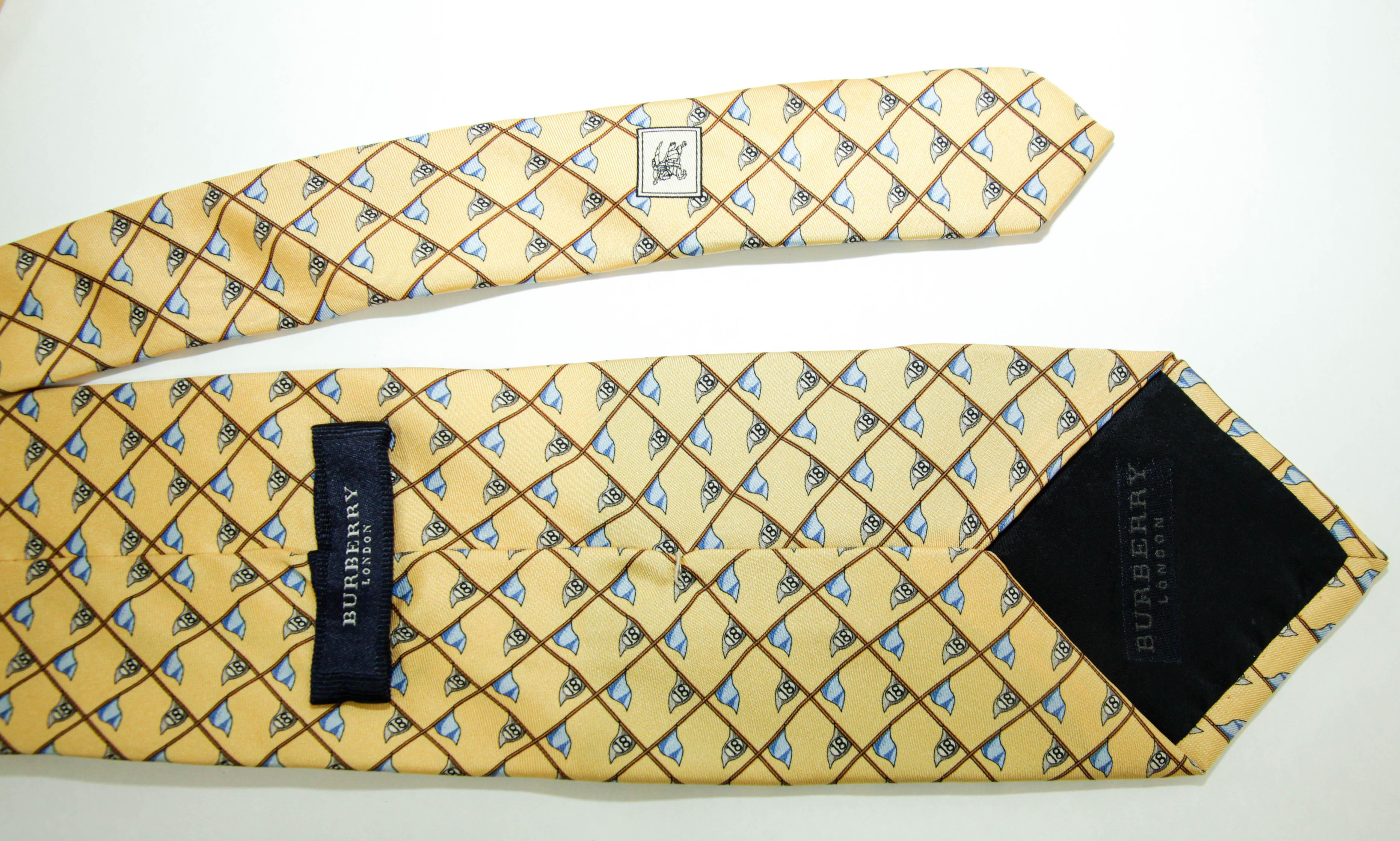 Burberry London Limited Edition Silk Tie For Sale 3