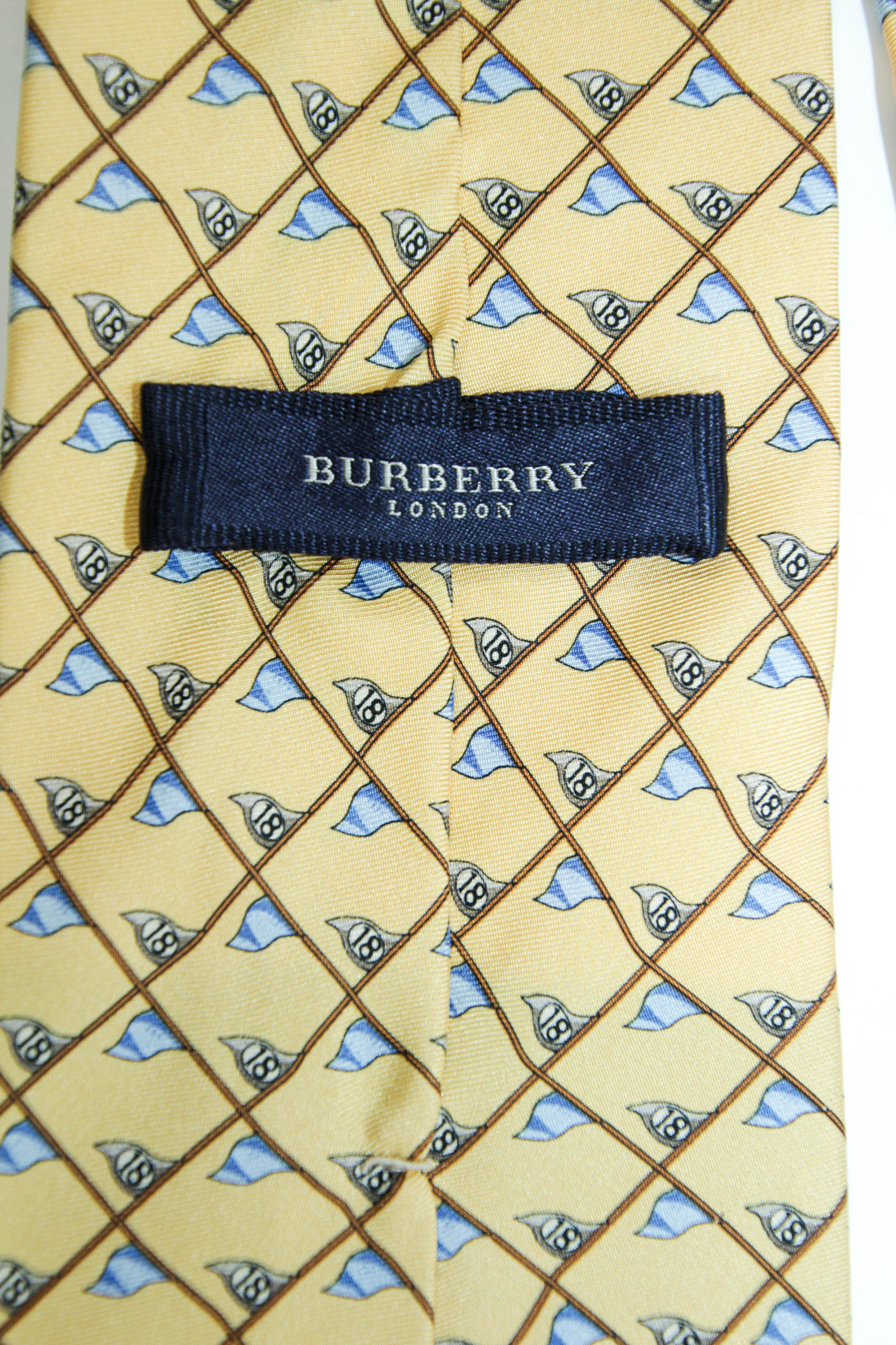 Burberry London Limited Edition Silk Tie For Sale 4