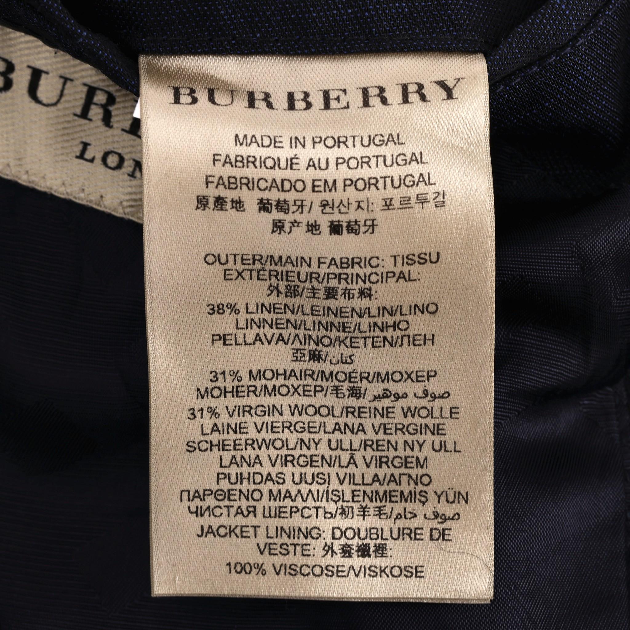 Giacca Burberry London in lino, mohair e lana in vendita 3