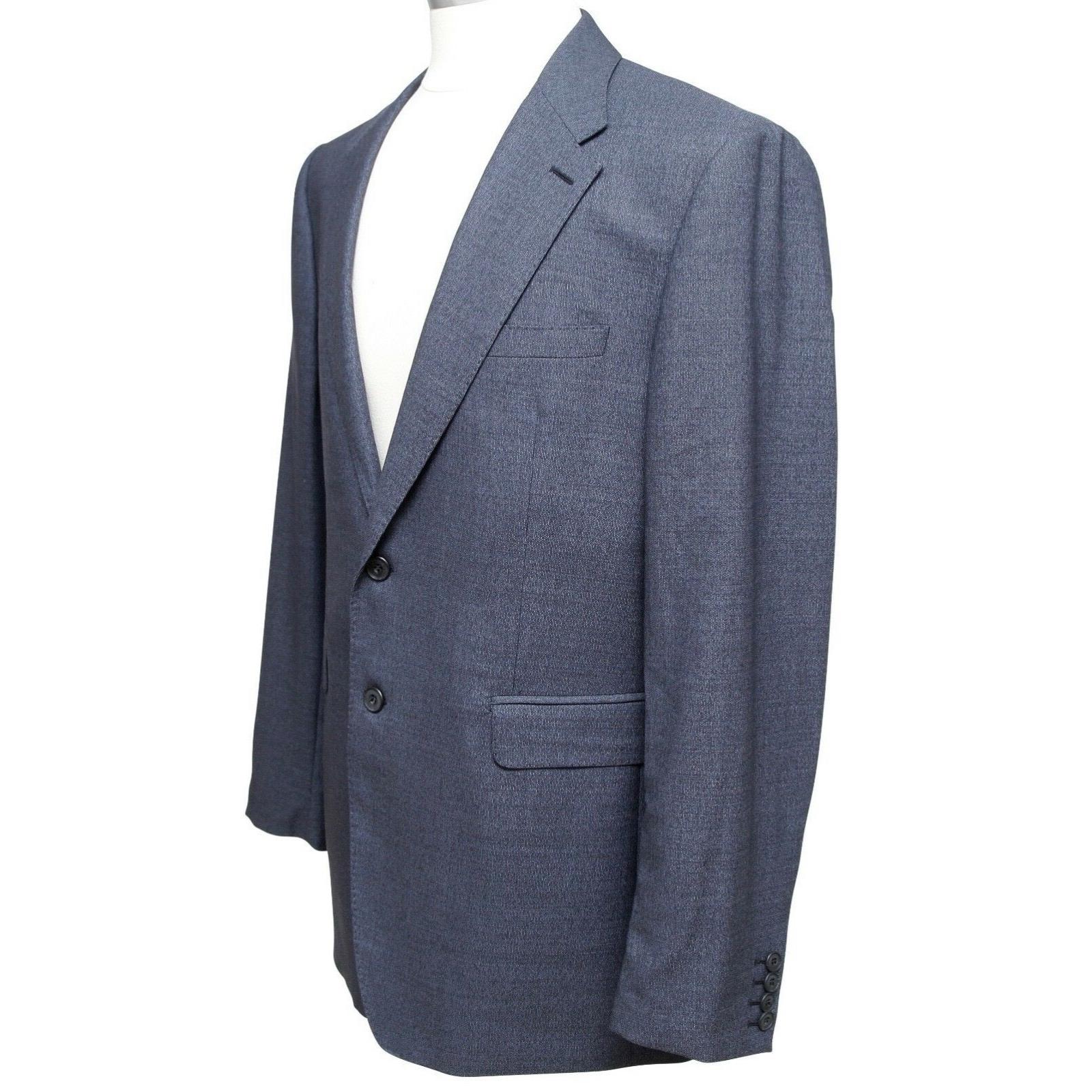 Gris Blazer en laine bleu BURBERRY LONDON pour hommes, taille 54R en vente