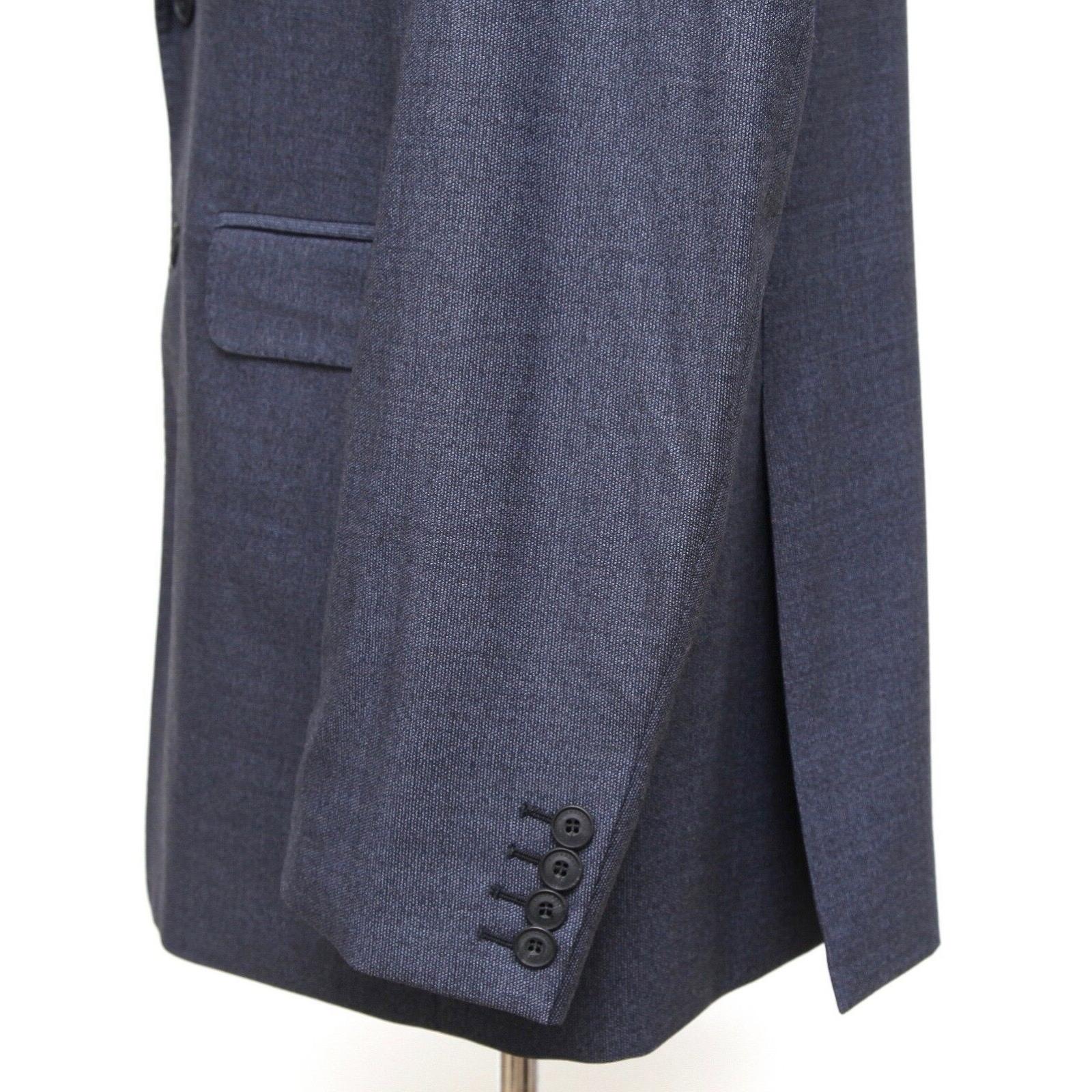 Gray BURBERRY LONDON Men's Wool Blazer Jacket Blue Sz 54R For Sale