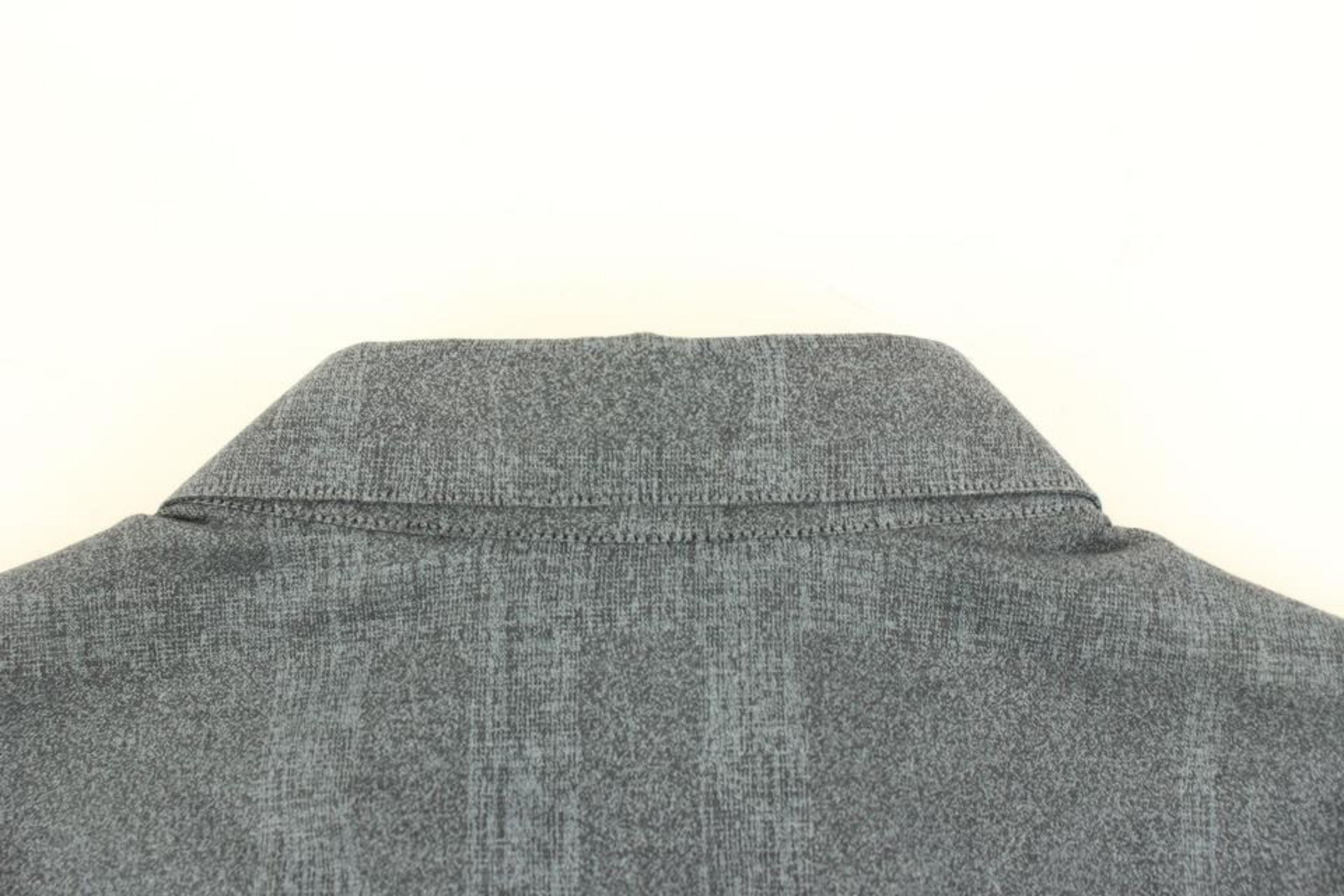Burberry London - Chemise à manches longues en jean gris à carreaux Nova XL pour homme Excellent état - En vente à Dix hills, NY