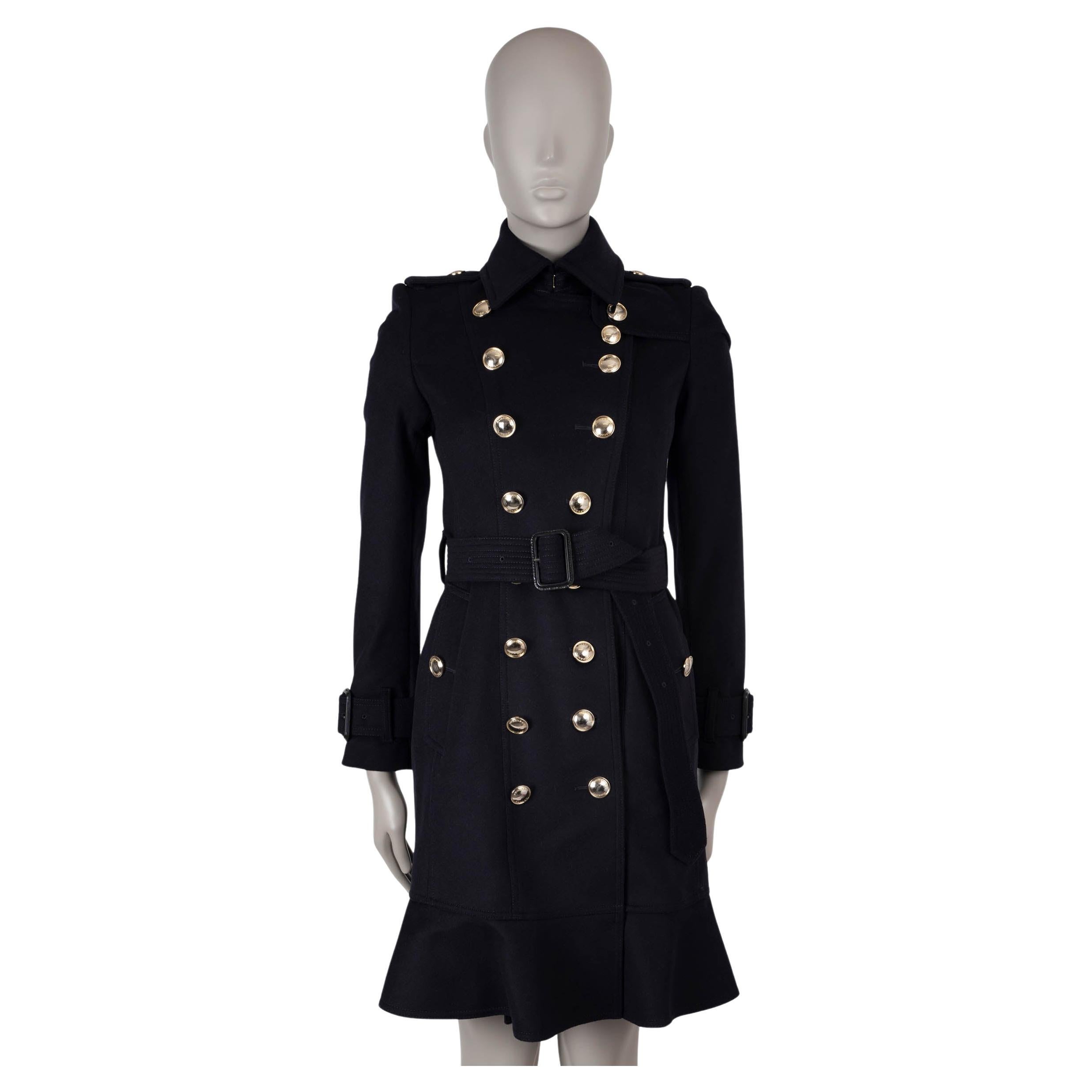 BURBERRY LONDON marineblauer Woll- und Kaschmirmantel LITTLETON TRENCH Jacke 4 XXS im Angebot