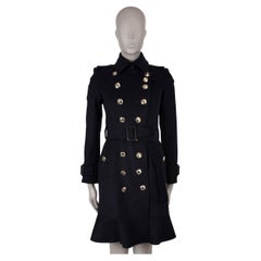 BURBERRY LONDON marineblauer Woll- und Kaschmirmantel LITTLETON TRENCH Jacke 4 XXS