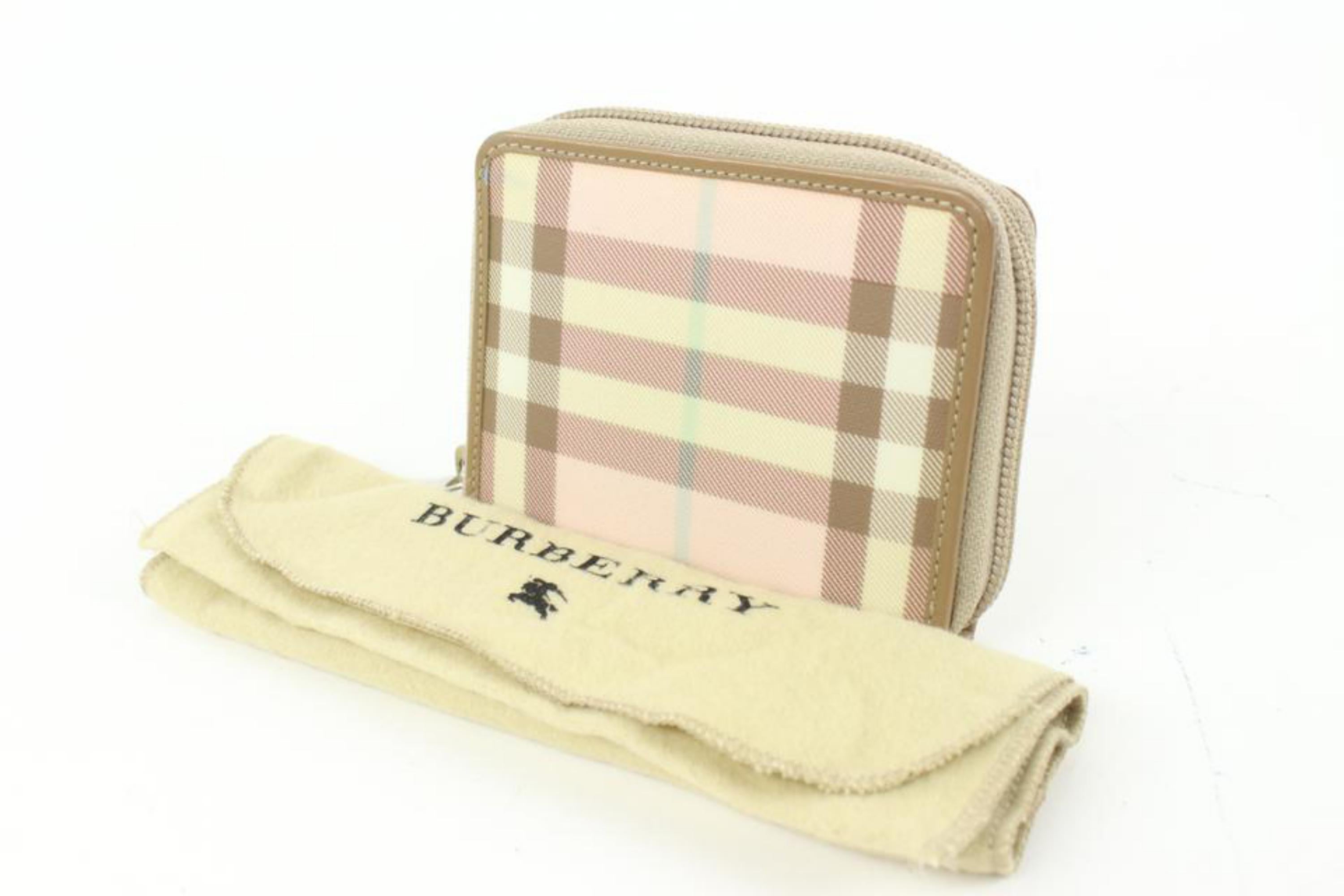 Burberry London Nova Pink Cotton Candy Check Compact Zip Wallet Zippy Around 56b414s
Made In: Italy
Measurements: Length:  4.2