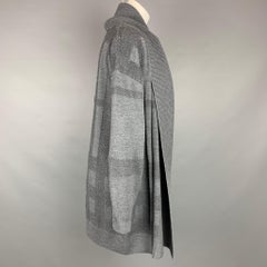 BURBERRY LONDON Olona Size S Grey & Charcoal Merino Wool Cardigan