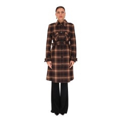 Burberry London Plaid Check Wool Coat