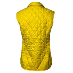 Burberry London Quilted Down Vest in Yellow Polyester