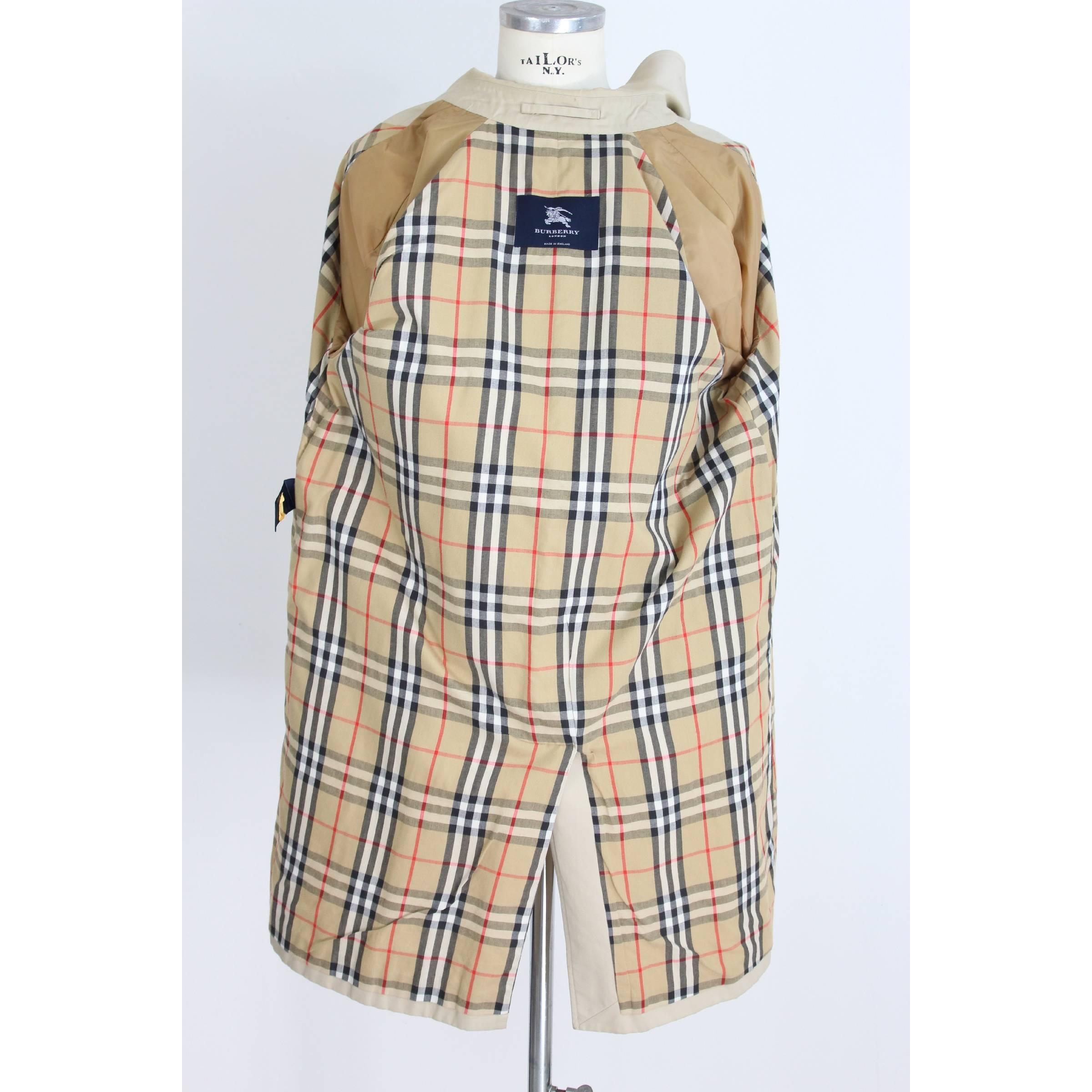Men's  Burberry London Raincoat Trench Cotton Vintage Beige For Sale