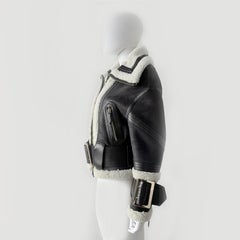 Burberry London Shearling  Black Brown Metalic Look size 6
