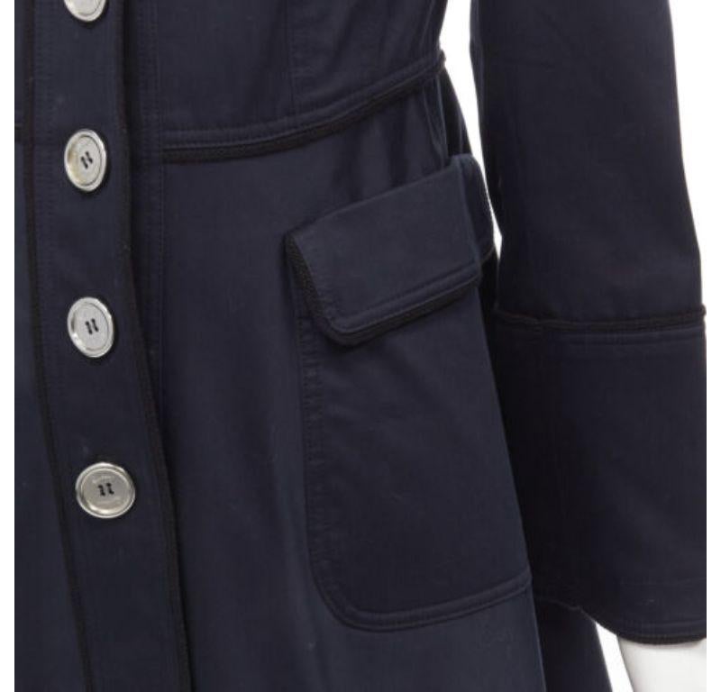 BURBERRY LONDON silver logo button bell sleevesmilitary trench dress US6 XS
Reference: YNWG/A00163
Brand: Burberry
Designer: Christopher Bailey
Material: Cotton, Blend
Color: Navy
Pattern: Solid
Closure: Button
Lining: Fabric
Made in: