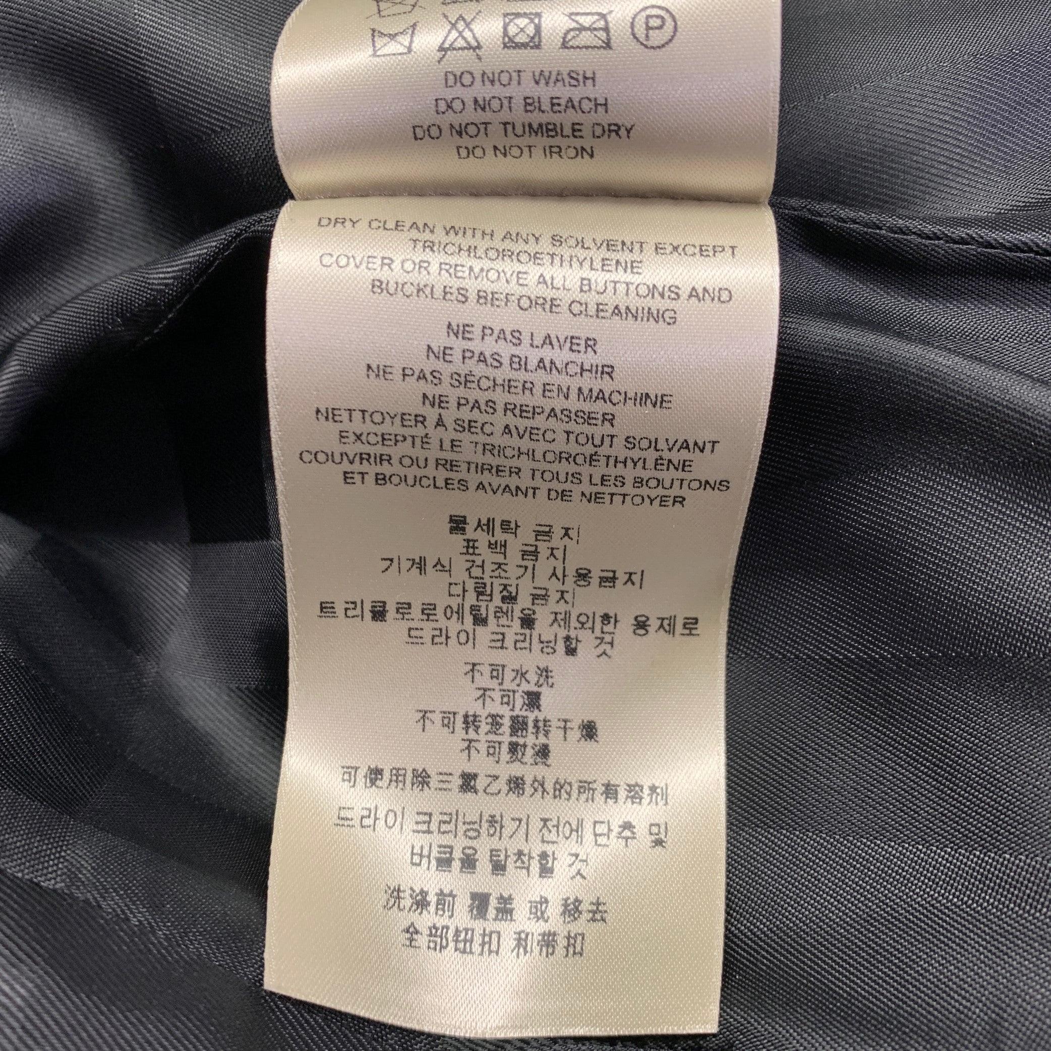 BURBERRY LONDON Size 10 Black Virgin Wool Cashmere A-Line Trench Coat For Sale 6
