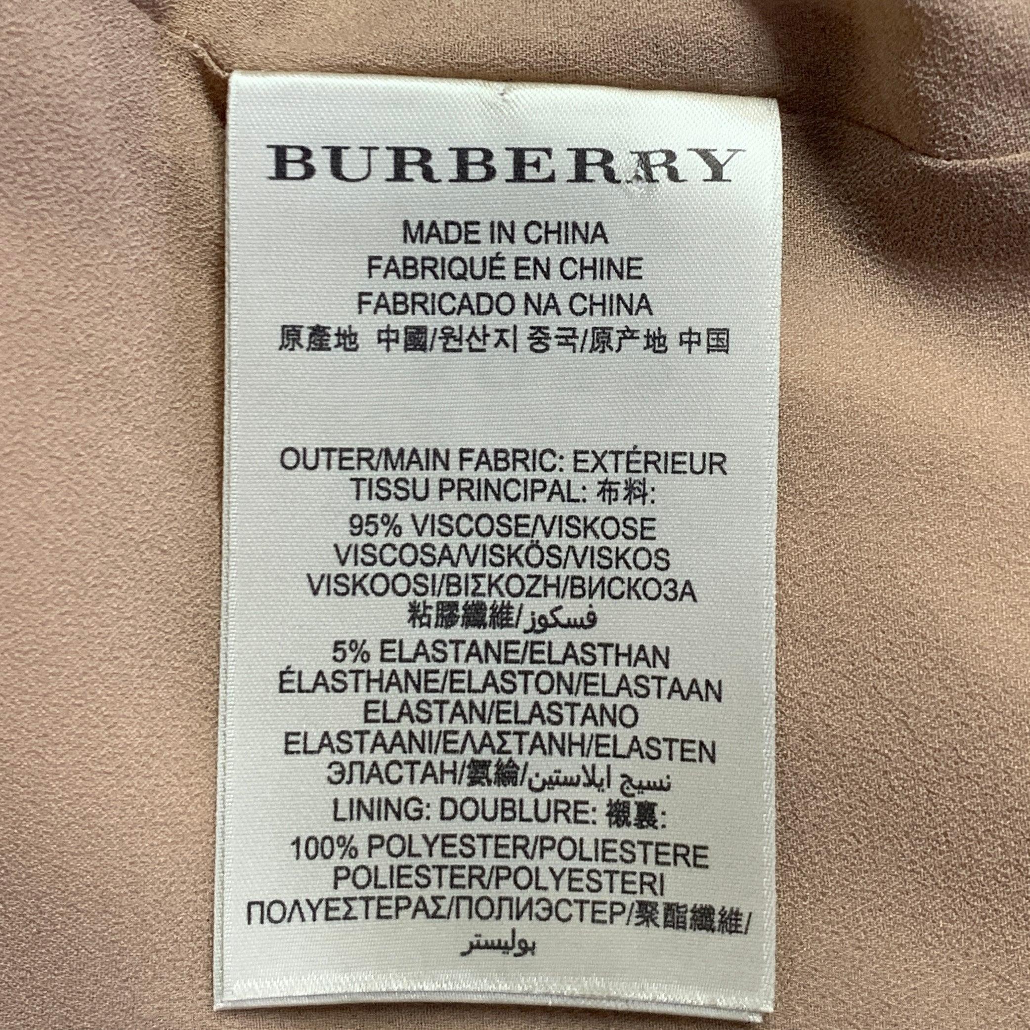 BURBERRY LONDON Größe 2 Gold Schwarz Viskosemischung Paillettenbesetztes Cocktailkleid im Angebot 1