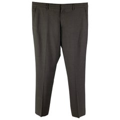 BURBERRY LONDON Taglia 34 Pantaloni da sera in lana vergine color antracite