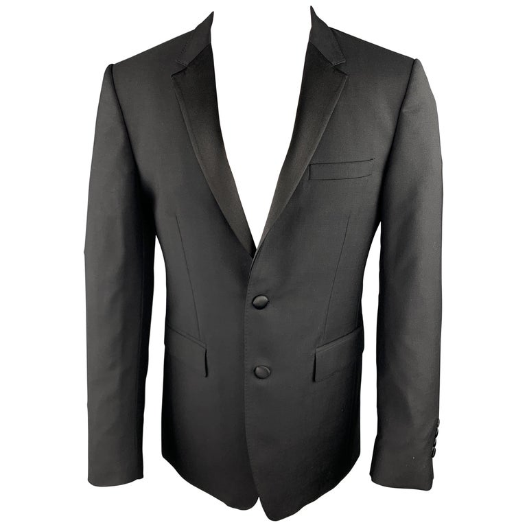 BURBERRY LONDON Size 38 Black Wool / Mohair Notch Lapel Sport Coat For ...