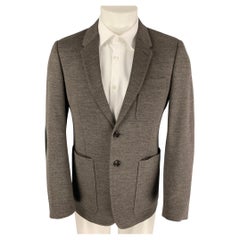 BURBERRY LONDON - Manteau de sport en tricot de coton mélangé noir taupe, taille 38