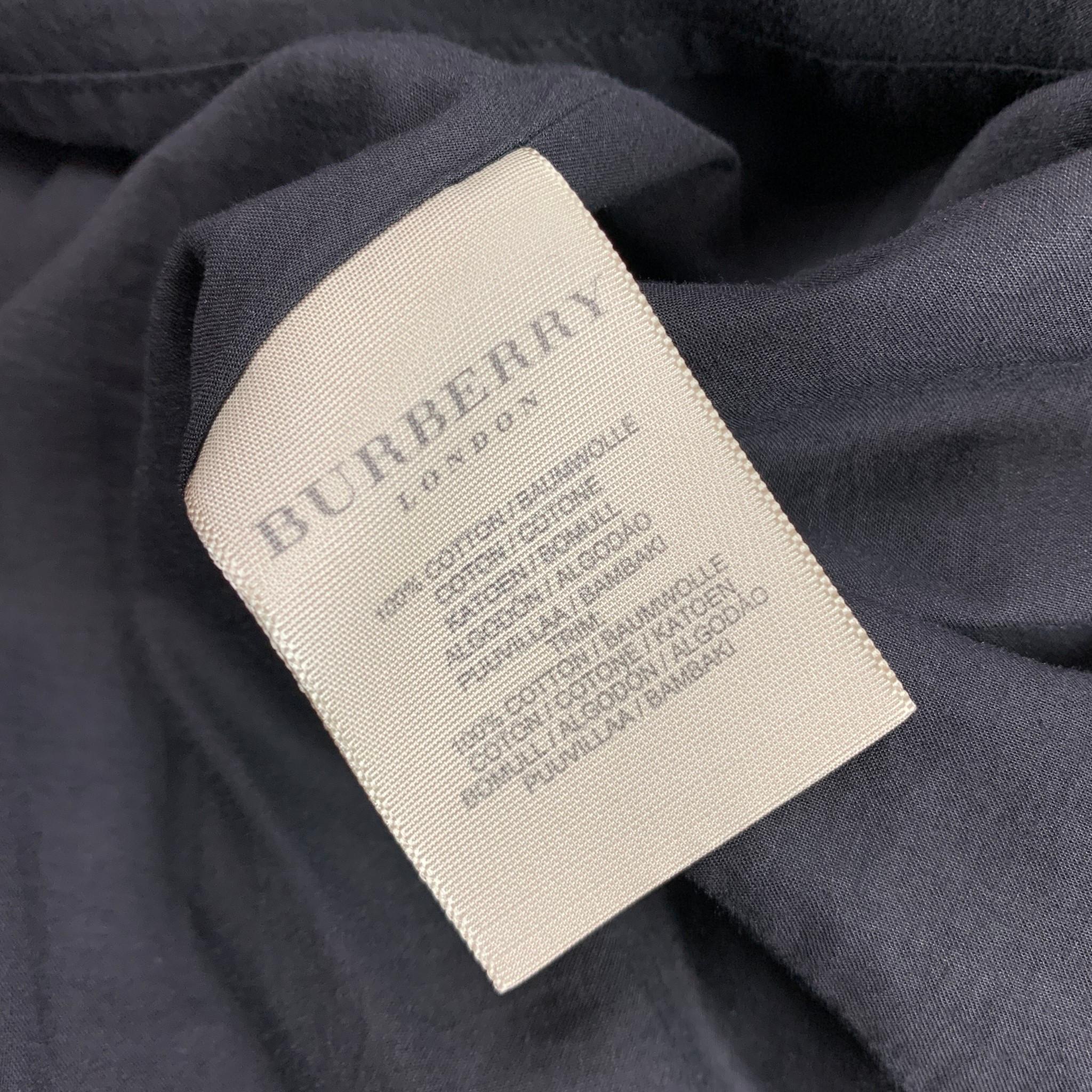 BURBERRY LONDON Size 4 Black Pleated Cotton A-line Dress In Good Condition In San Francisco, CA