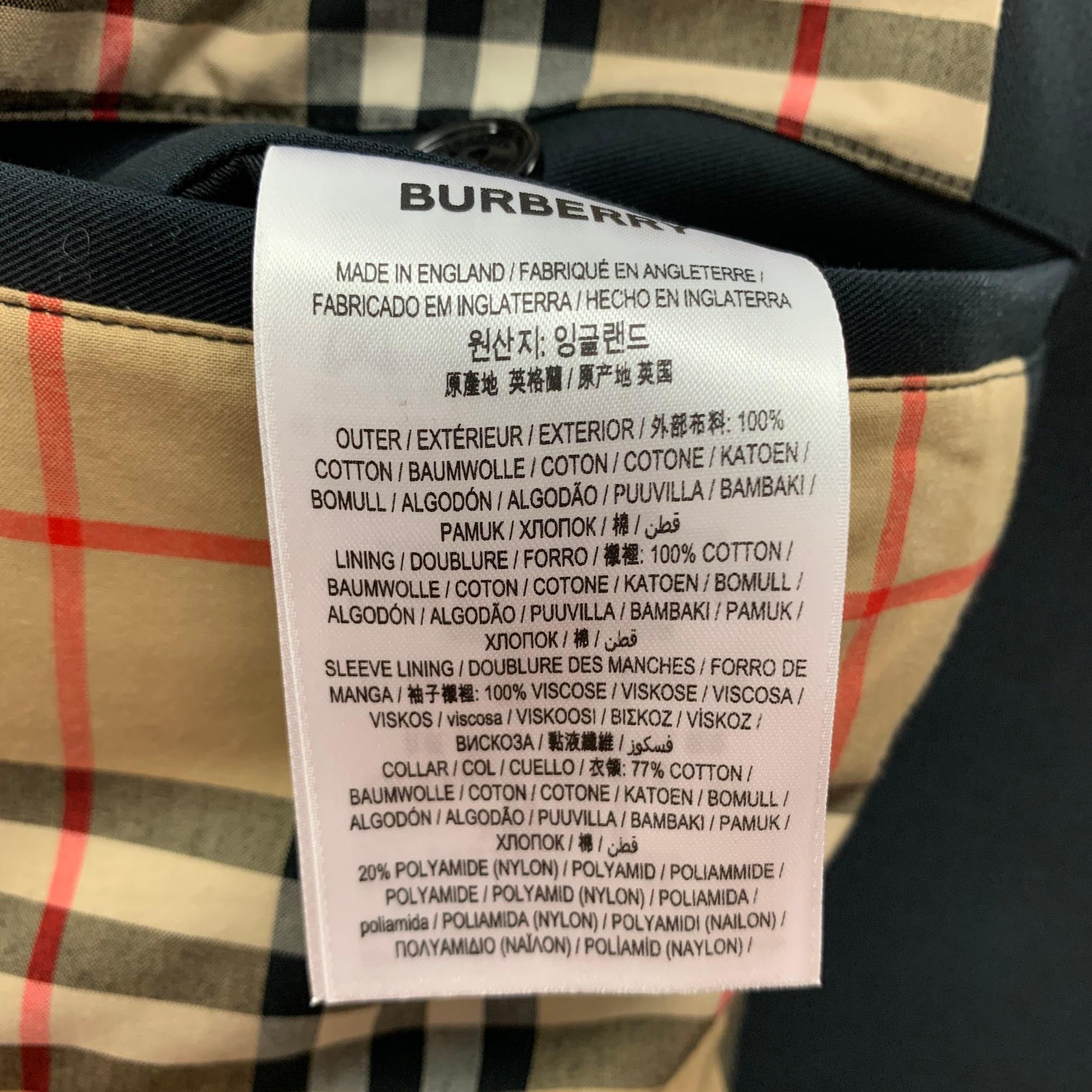 BURBERRY LONDON Size 40 Black Red Mixed Fabrics Cotton Coat In Excellent Condition In San Francisco, CA